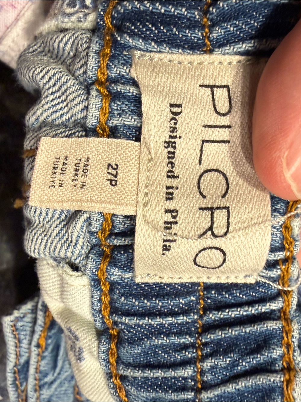 Pilcro Mid Wash Wide-Leg Panel Jeans - Picture 3 of 3